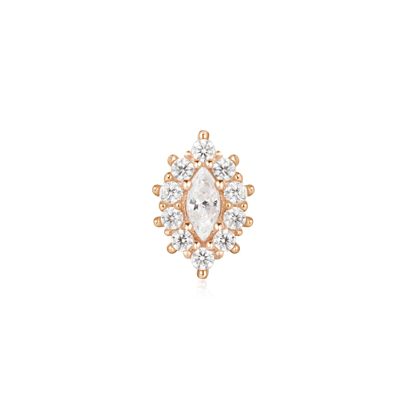 Ember Body Jewelry Marquise Halo - Threadless End - Image 3