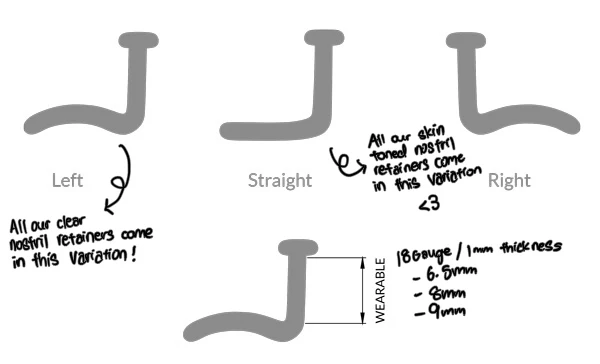 Gorilla Glass Nostril Retainers 18G - Image 7