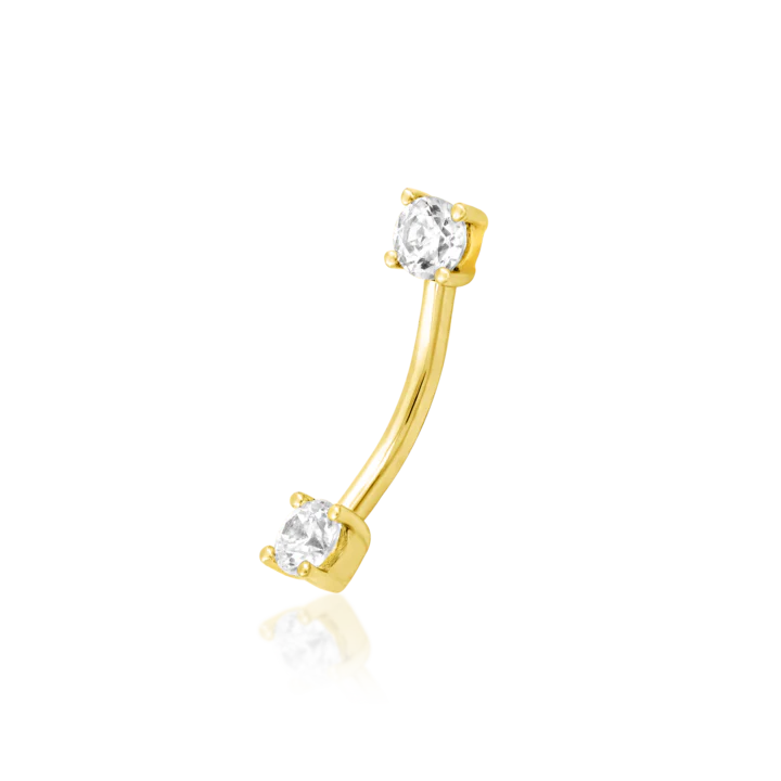Junipurr Jewelry Empress Curved Gem Barbell (Internally Threaded) - Image 2