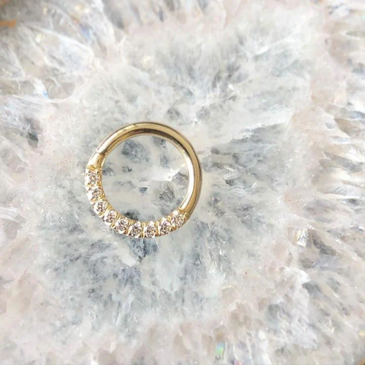 Junipurr Jewelry Gold CZ Seam Ring - Image 4