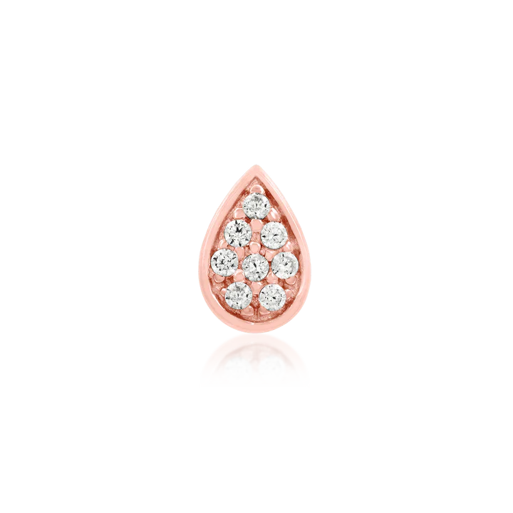 Junipurr Jewelry Gold Pear with Swarovski CZ Stone - Image 2