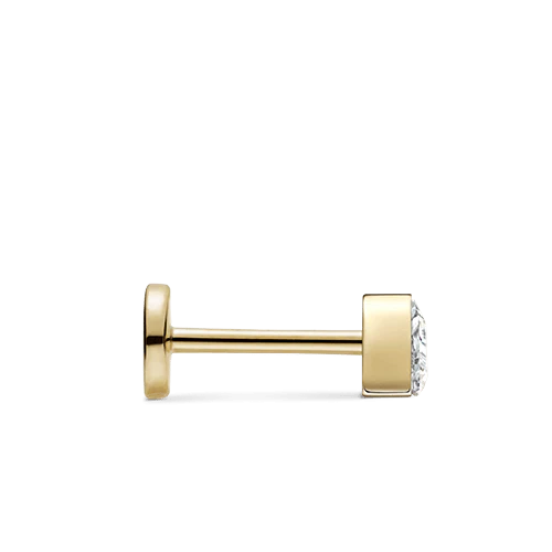 Maria Tash 2.5mm Invisible Set Triangle Diamond Threaded Stud Earring - Image 2