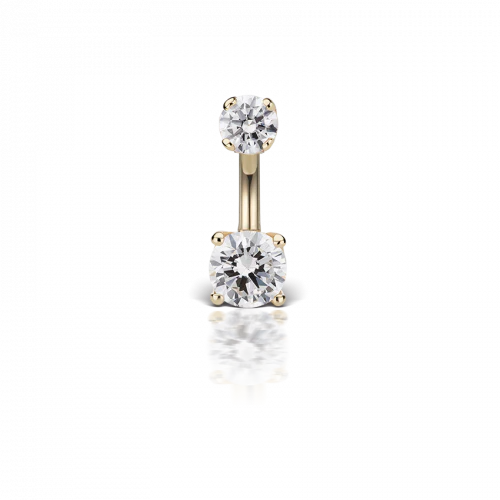Maria Tash 3mm-4mm Prong Set Cubic Zirconia Rook Barbell - Image 3
