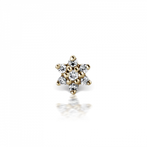 Maria Tash 3mm Diamond Flower Threaded Stud - Image 3