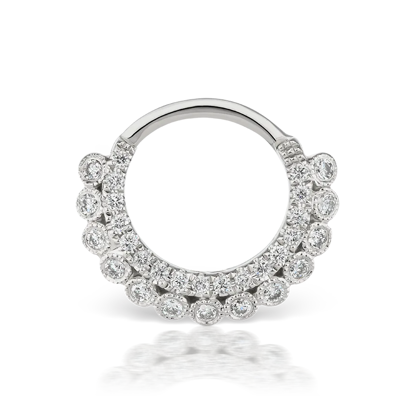 Maria Tash Cubic Zirconia Apsara Hoop Earring - Image 2