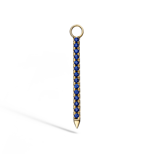 Maria Tash  Diamond And Sapphire Eternity Bar Charm - Image 2