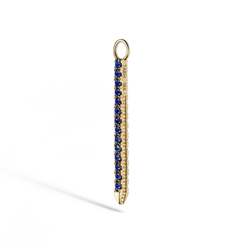 Maria Tash  Diamond And Sapphire Eternity Bar Charm - Image 3