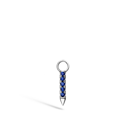 Maria Tash  Diamond And Sapphire Eternity Bar Charm - Image 5