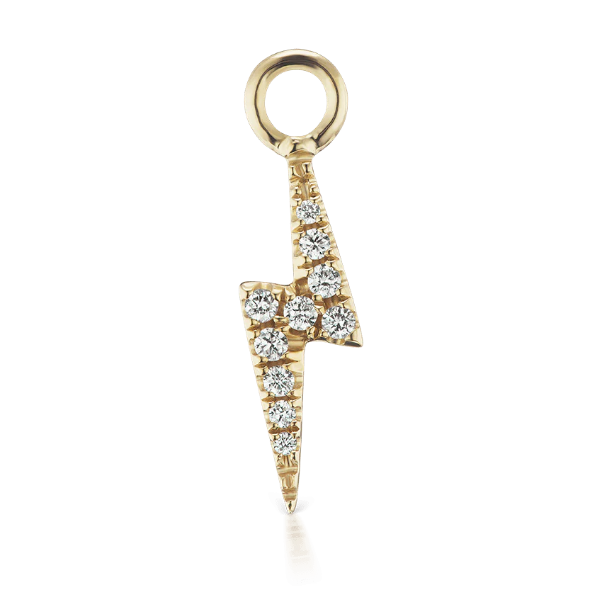 Maria Tash Diamond Lightning Bolt Charm - Image 2