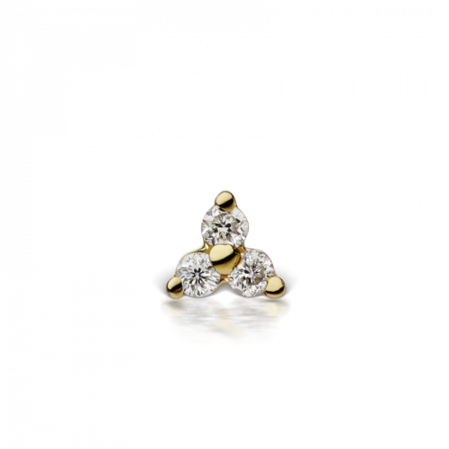 Maria Tash 3mm Diamond Trinity Threaded Stud - Image 2