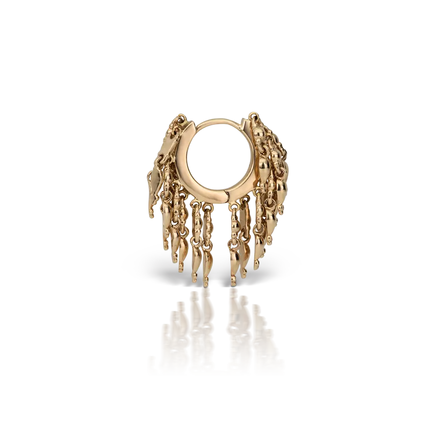 Maria Tash Gold Tassel Eternity Hoop Earring - Image 3