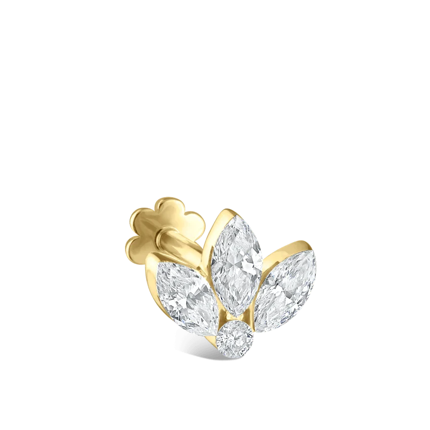 Maria Tash Invisible Diamond Lotus Threaded Stud - Image 2