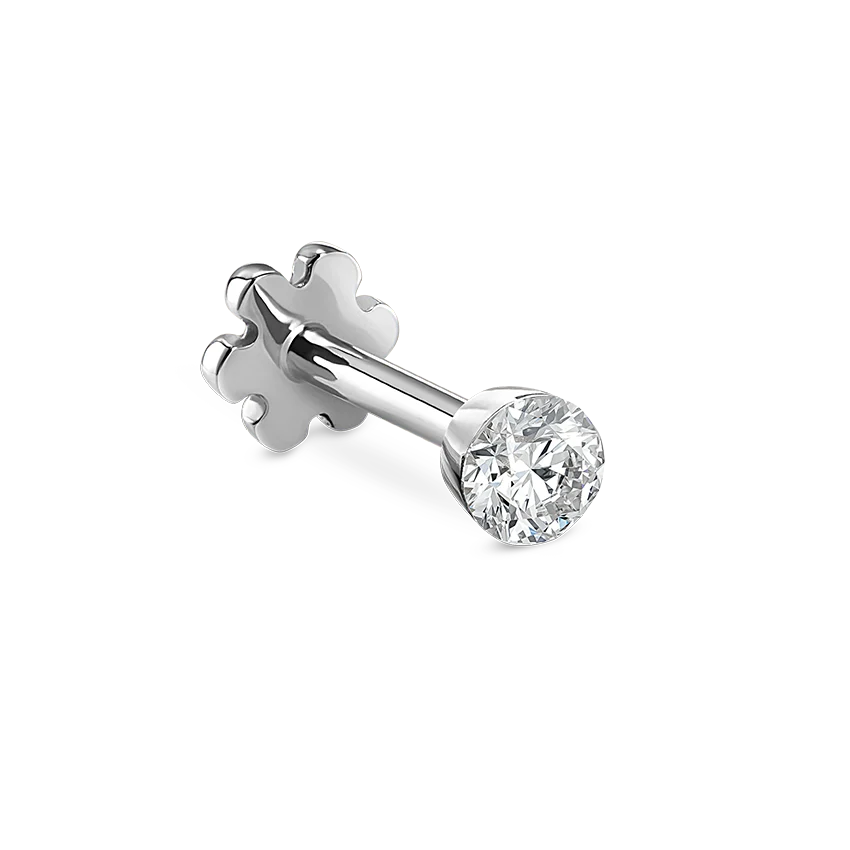 Maria Tash Invisible Set Diamond Threaded Stud Earring - Image 4