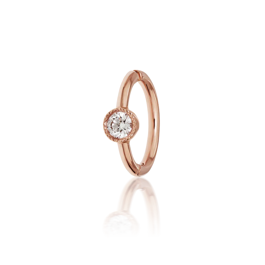 Maria Tash Scalloped Diamond Hoop Earing - Image 2