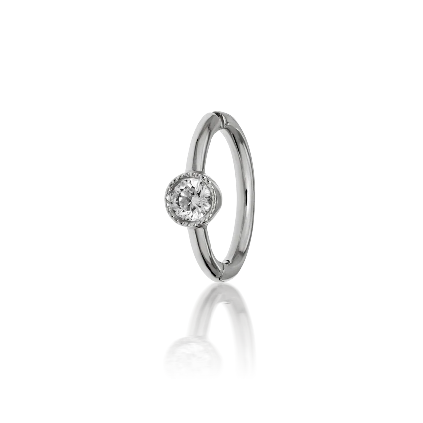 Maria Tash Scalloped Diamond Hoop Earing - Image 3