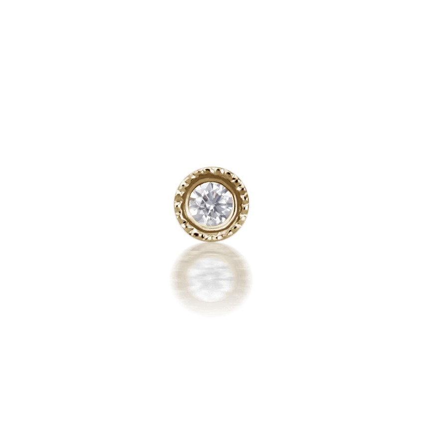 Maria Tash Scalloped Set Diamond Threaded Stud Earring - Image 2