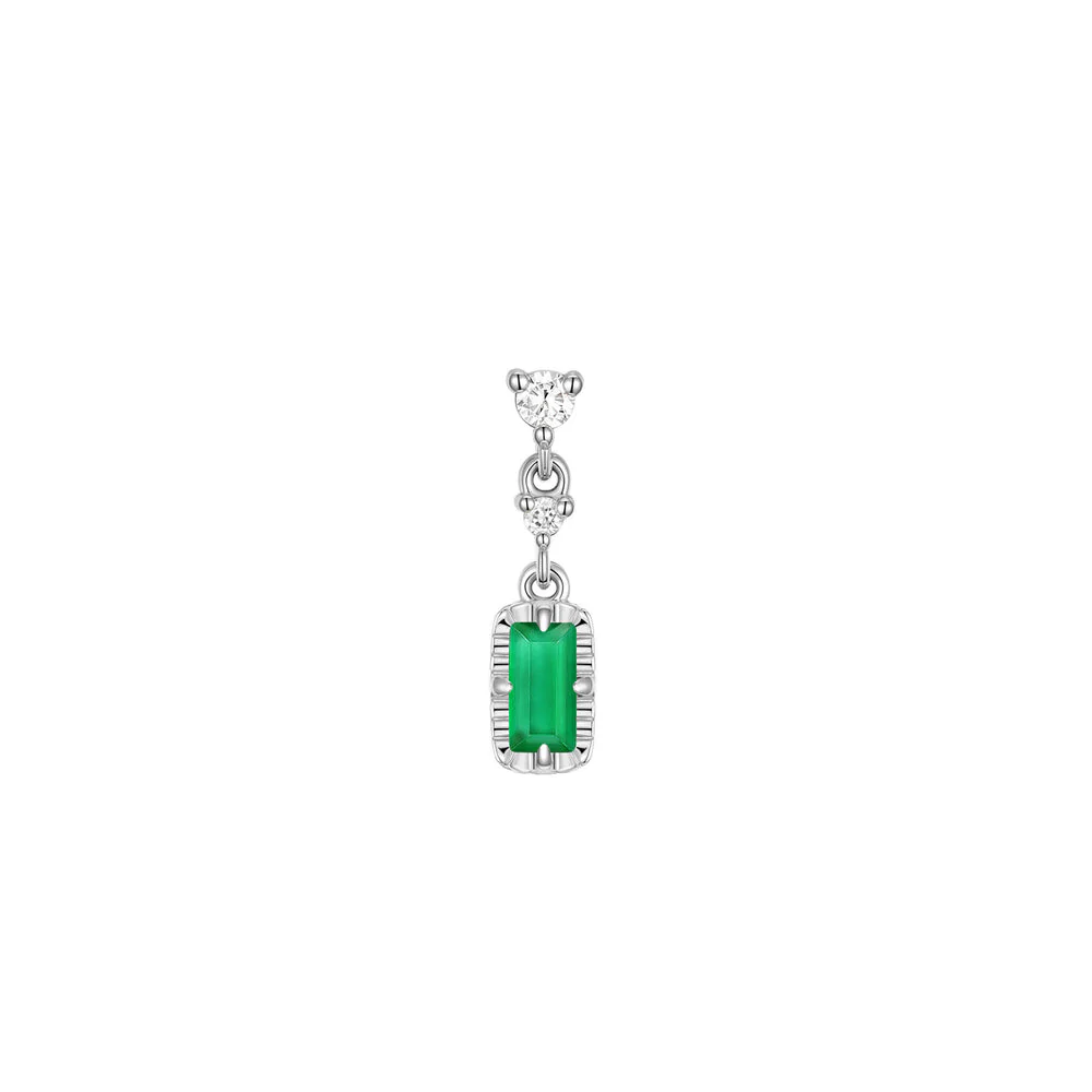 Modern mood Cascade 2 with Fluted Edge Baguette Charm - Colored Gemstone - Image 2