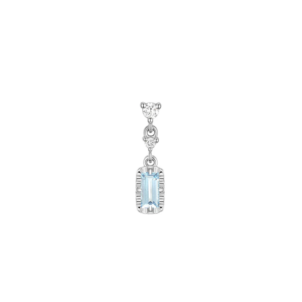 Modern mood Cascade 2 with Fluted Edge Baguette Charm - Colored Gemstone - Image 3