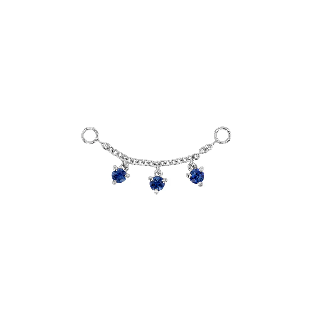 Modern Mood Chain - Dripping Round Gemstone (Faceted) - Image 3