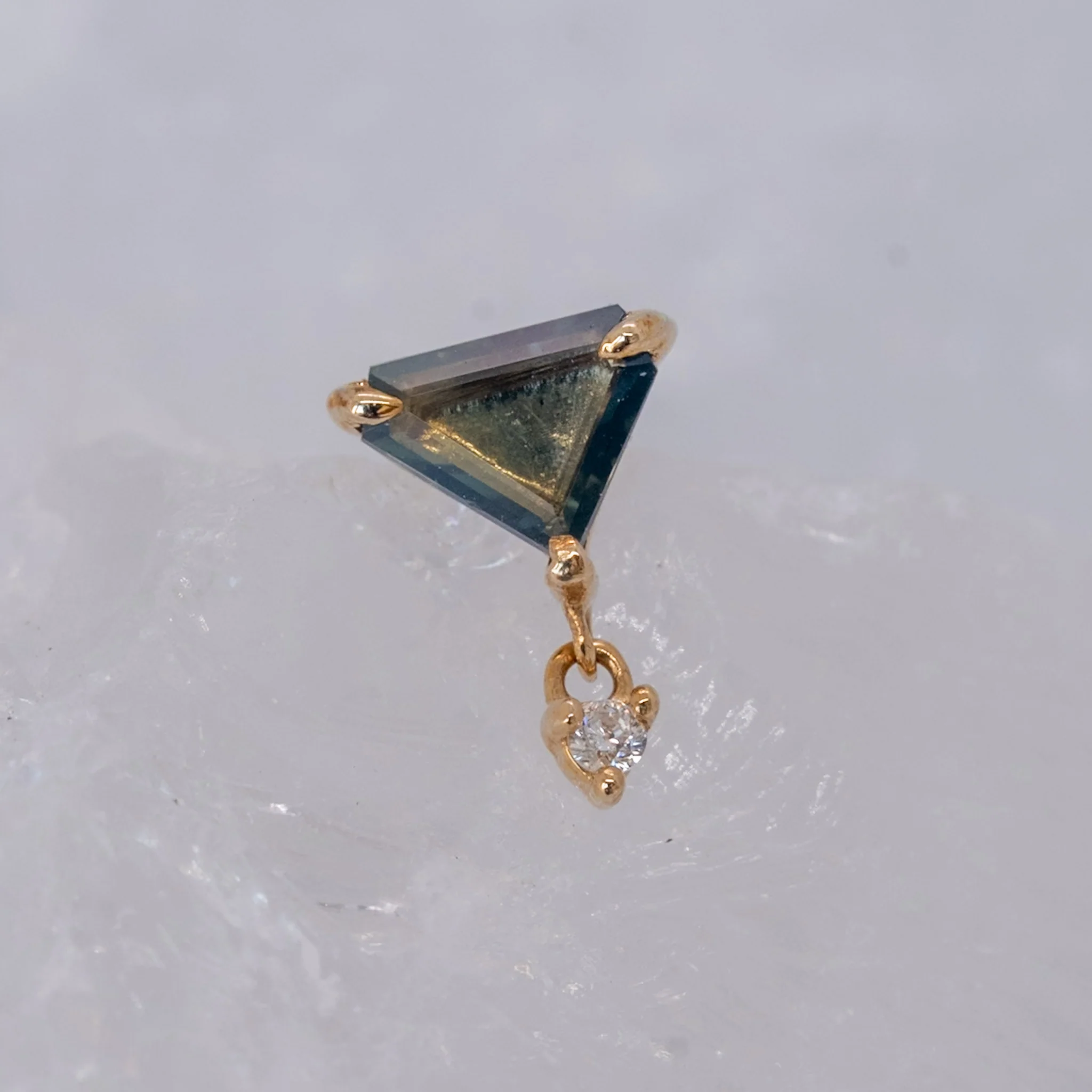 Modern Mood Limited Edition 2025 Sapphire with Diamond Dangle One-Of-A-Kind Freeform - Image 2