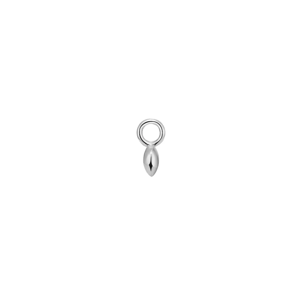 Modern Mood Tiny Charm - Gold Round Bead, Gold Marquise Bead and Bezel Diamond - Image 2