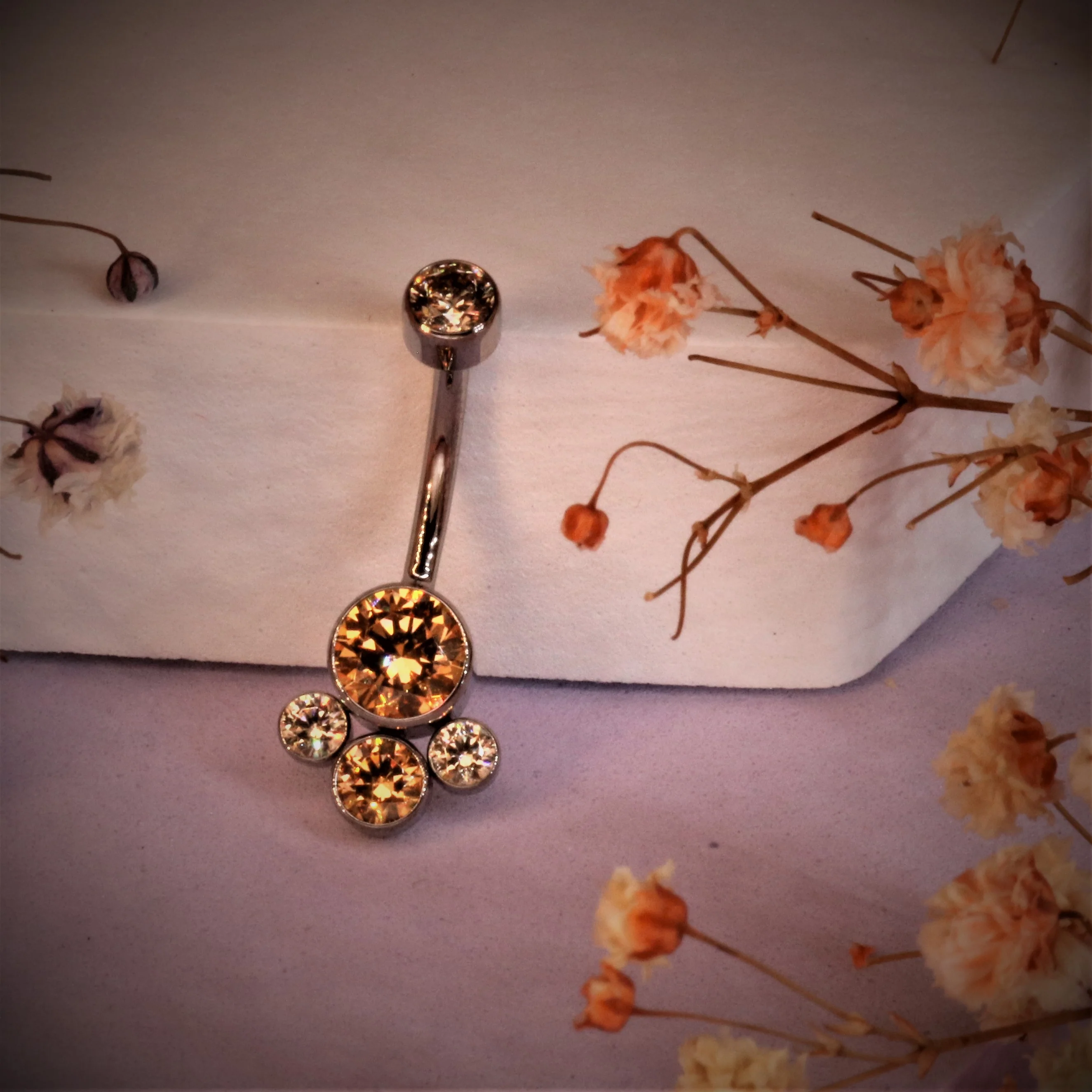 Anatometal Titanium Gem Cluster Navel Curve - Image 5