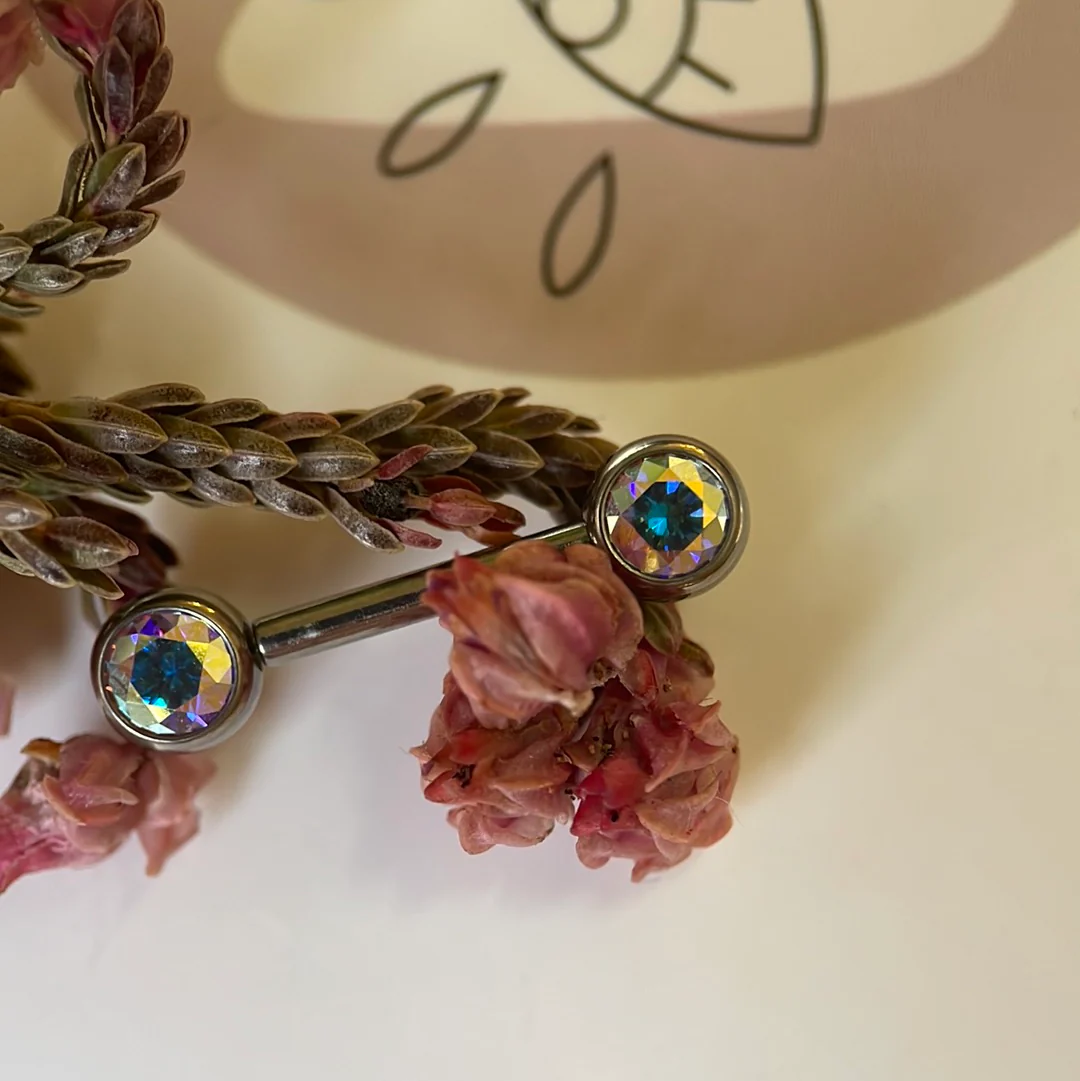 NeoMetal Threadless Titanium Side Faceted Gem - Image 17