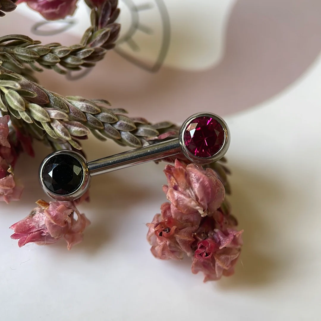 NeoMetal Threadless Titanium Side Faceted Gem - Image 5