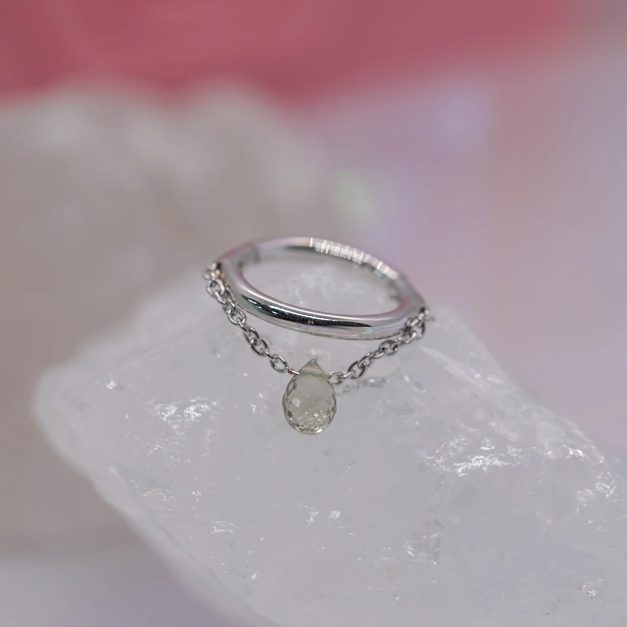 Pupil Hall Briolette Chained Easy Ring - Sapphire - Image 2