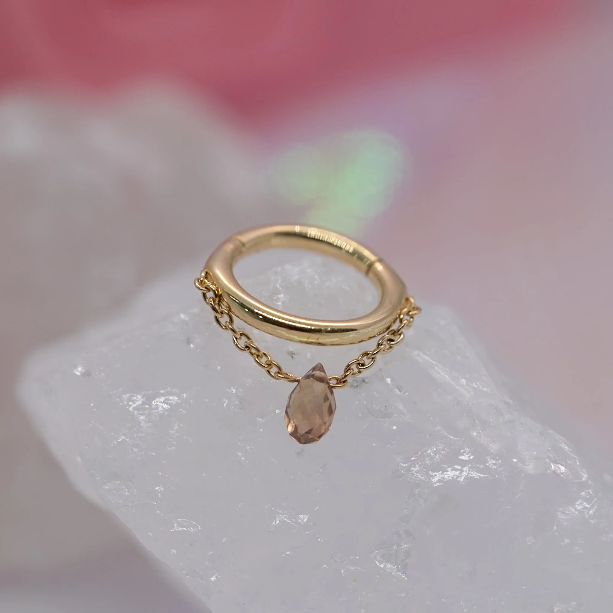 Pupil Hall Briolette Chained Easy Ring - Sapphire - Image 3