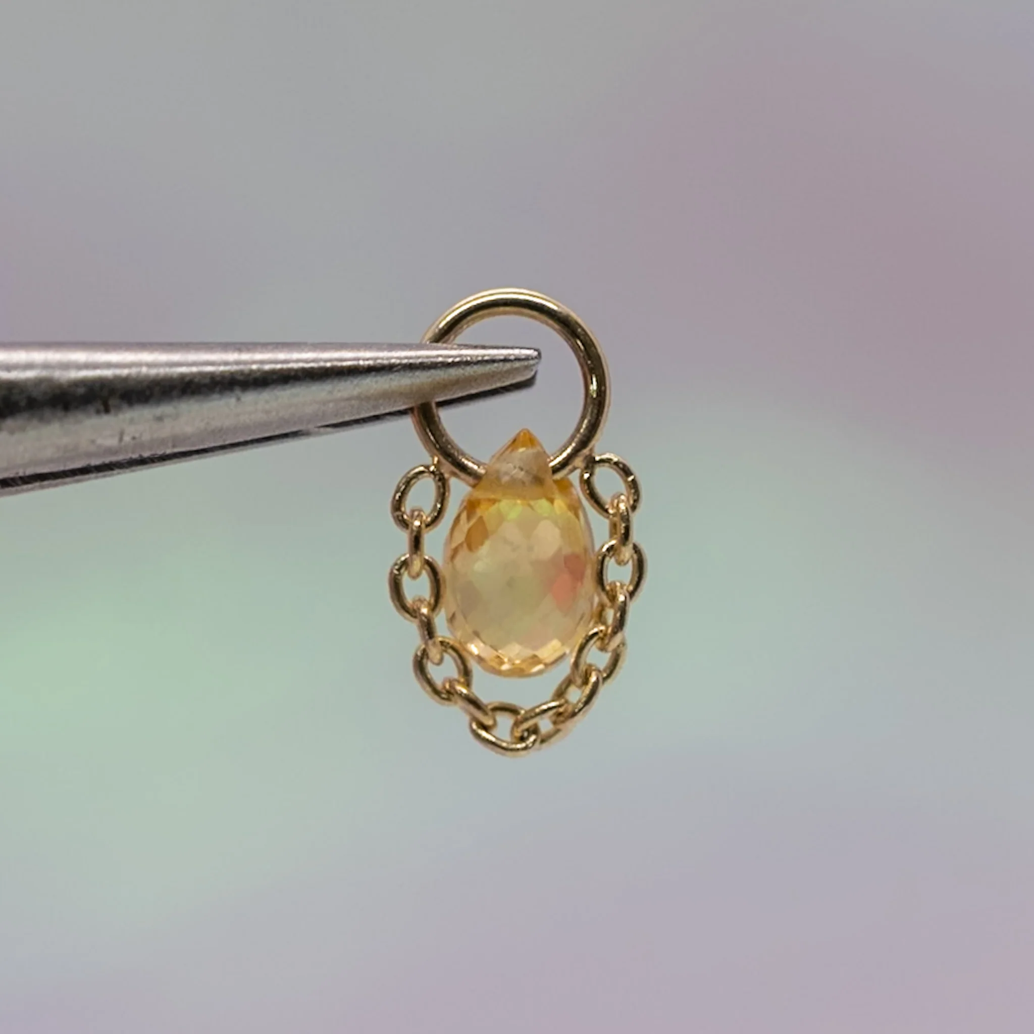 Pupil Hall Briolette Charm 2025 - Coloured Sapphire - Image 3