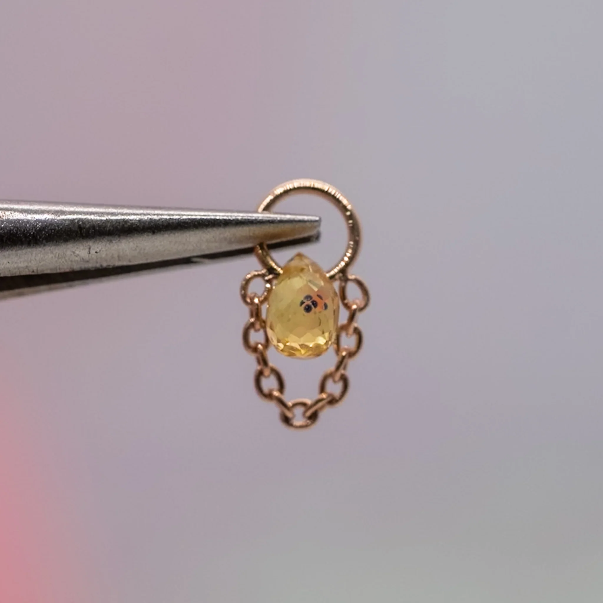 Pupil Hall Briolette Charm 2025 - Coloured Sapphire - Image 4