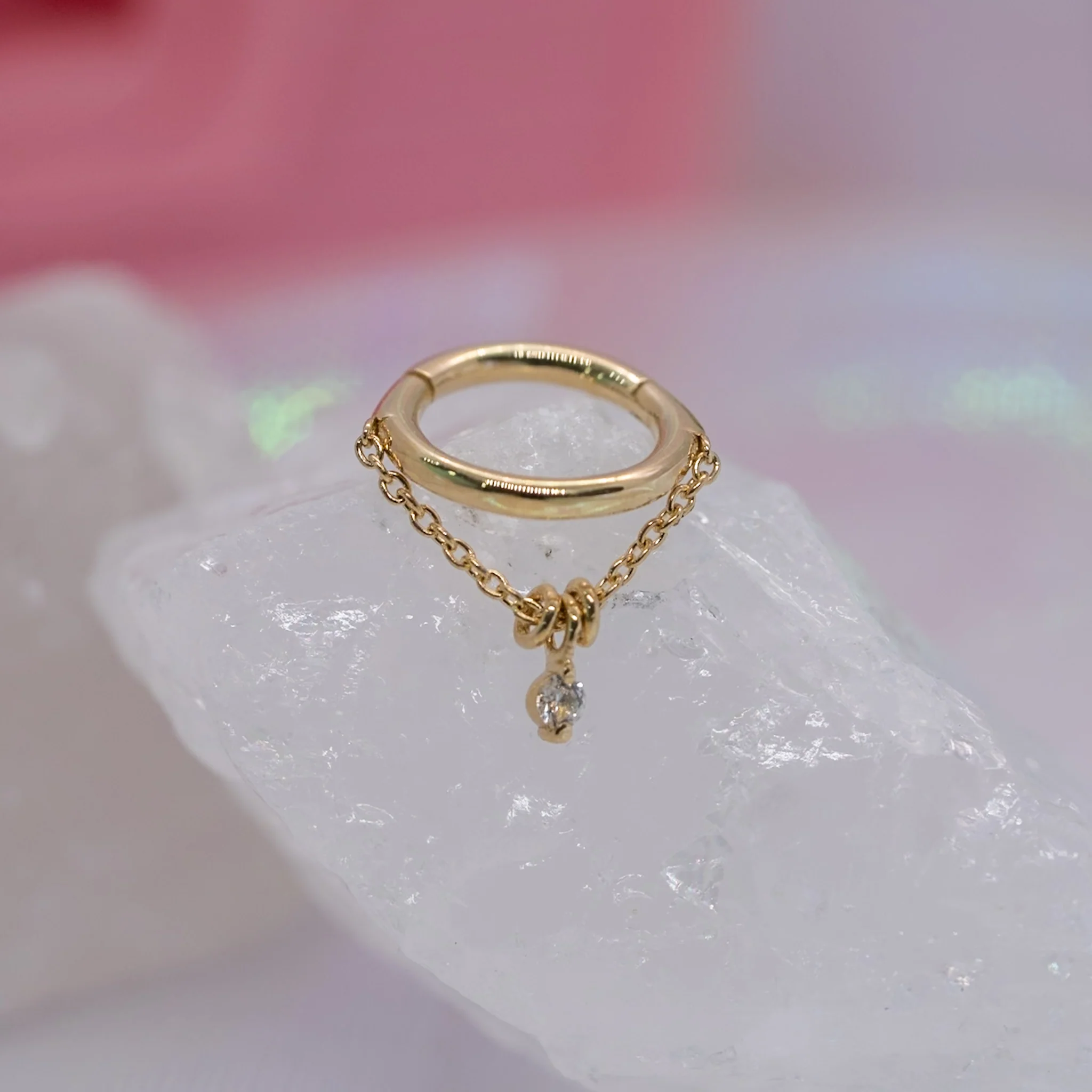 Pupil Hall Stoned Chained Easy Ring - Image 2