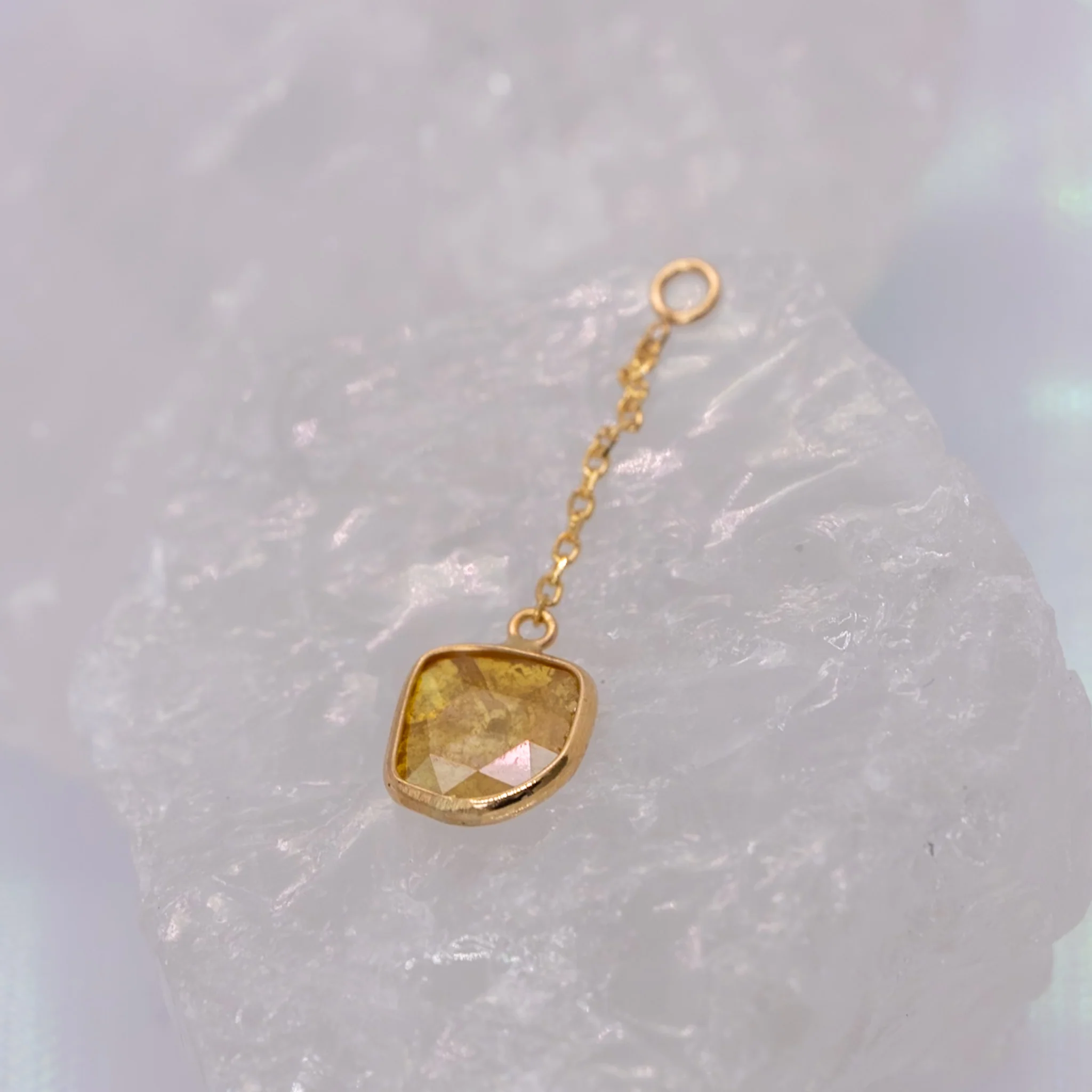 Quetzalli Jewelry Yellow Diamond Charm - Image 2