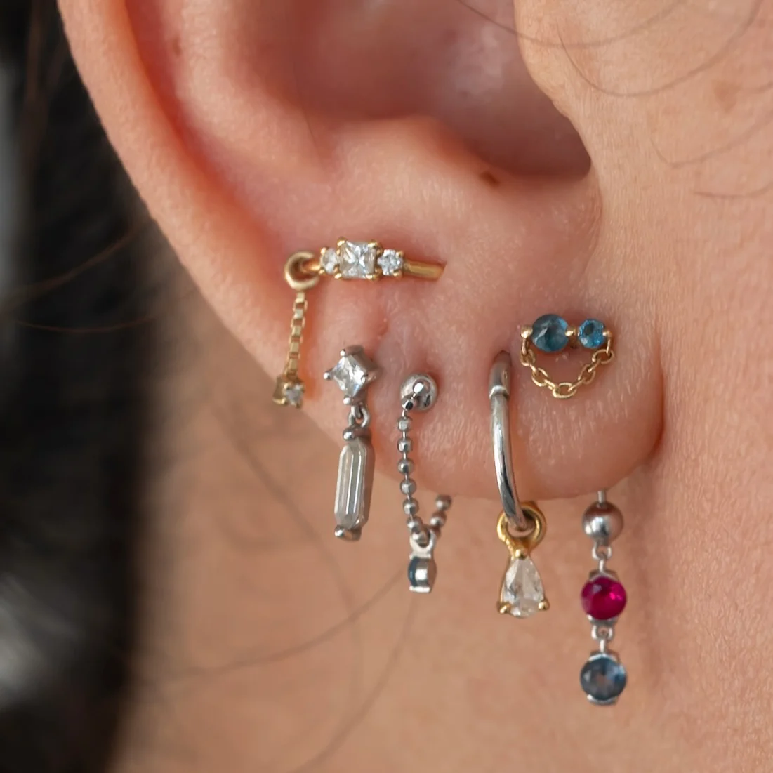Stacked Lobe Piercing