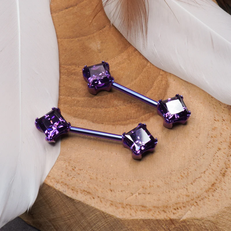 Anatometal Princess-Cut Side-Set Gem (6mm) - Image 2